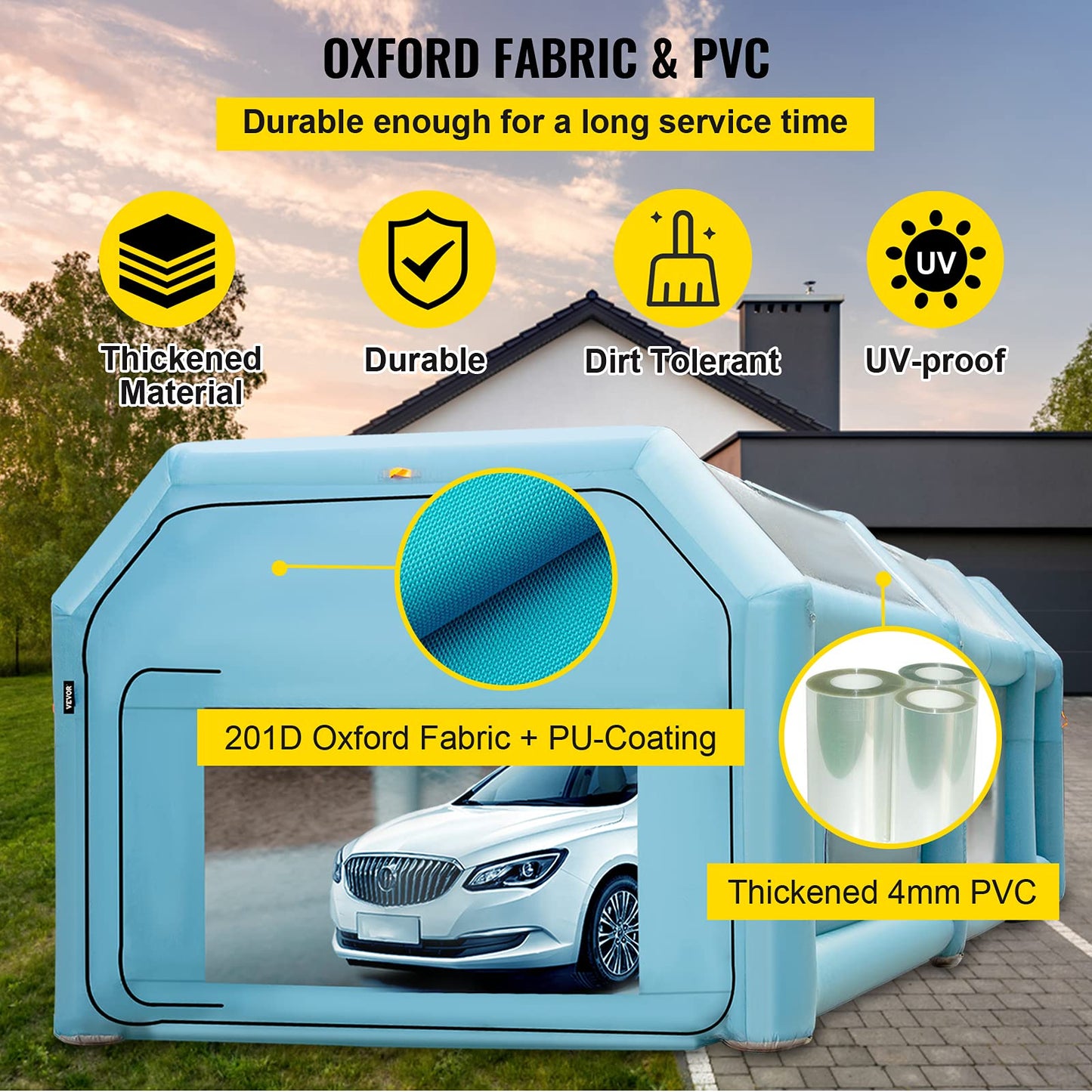 VEVOR Inflatable Paint Booth™️ Powerful Paint Tent Air Filter System