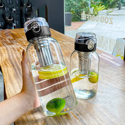 Glass Water Bottle Outdoor Travel Portable Drinking Drinkware Coffee 1000ML