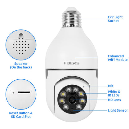 Fuers IP Camera™ 3MP E27 Bulb Full Color Wifi Indoor Mini Tuya Smart™