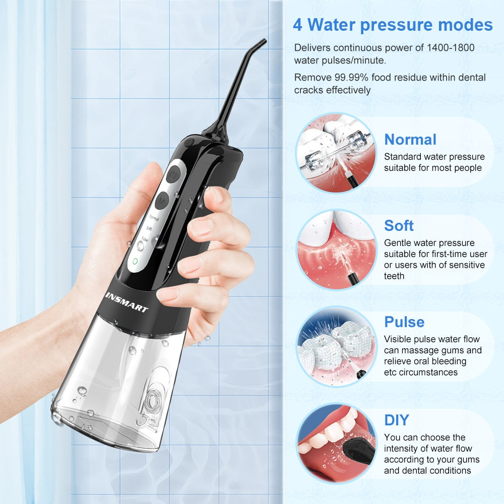 INSMART Oral Irrigator Dental Water Flosser Teeth Whitening Cleaner