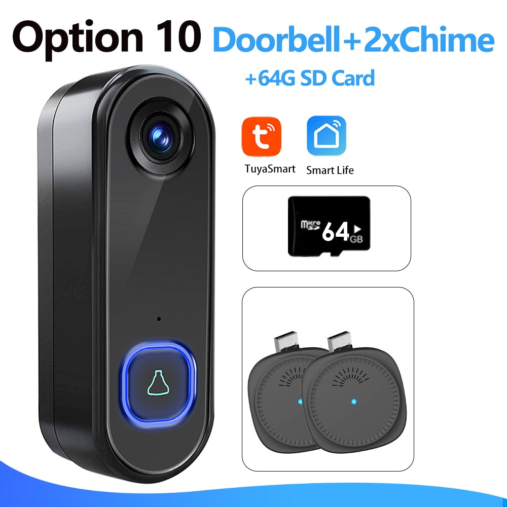 TUYA Video Doorbell WiFi  Wireless Outdoor Waterproof IP65 Alexa Google Home