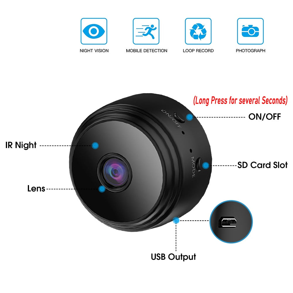 Mobile A9™ 1080P HD Wifi Mini Camera Surveillance Sensor Camcorder Web™