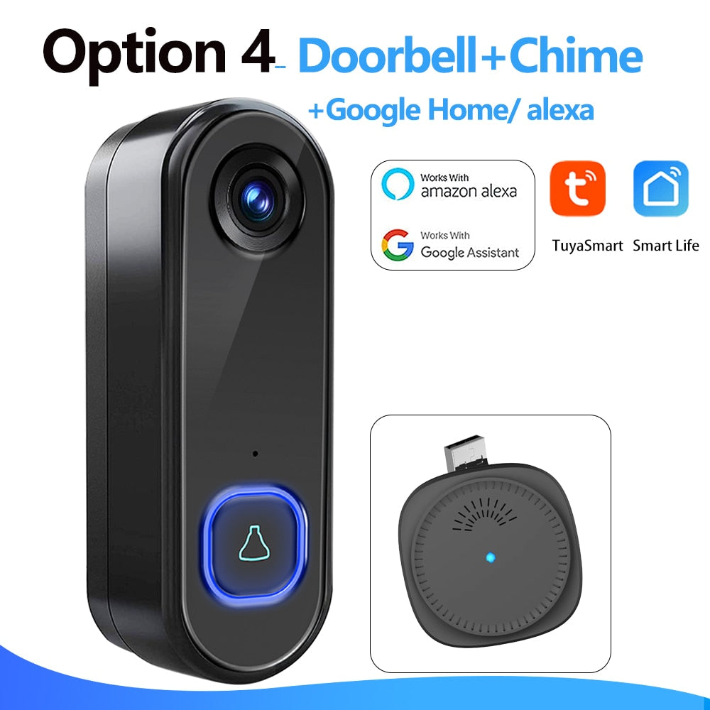 TUYA Video Doorbell WiFi  Wireless Outdoor Waterproof IP65 Alexa Google Home