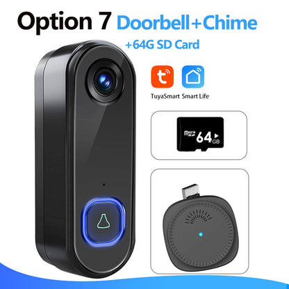 TUYA Video Doorbell WiFi  Wireless Outdoor Waterproof IP65 Alexa Google Home