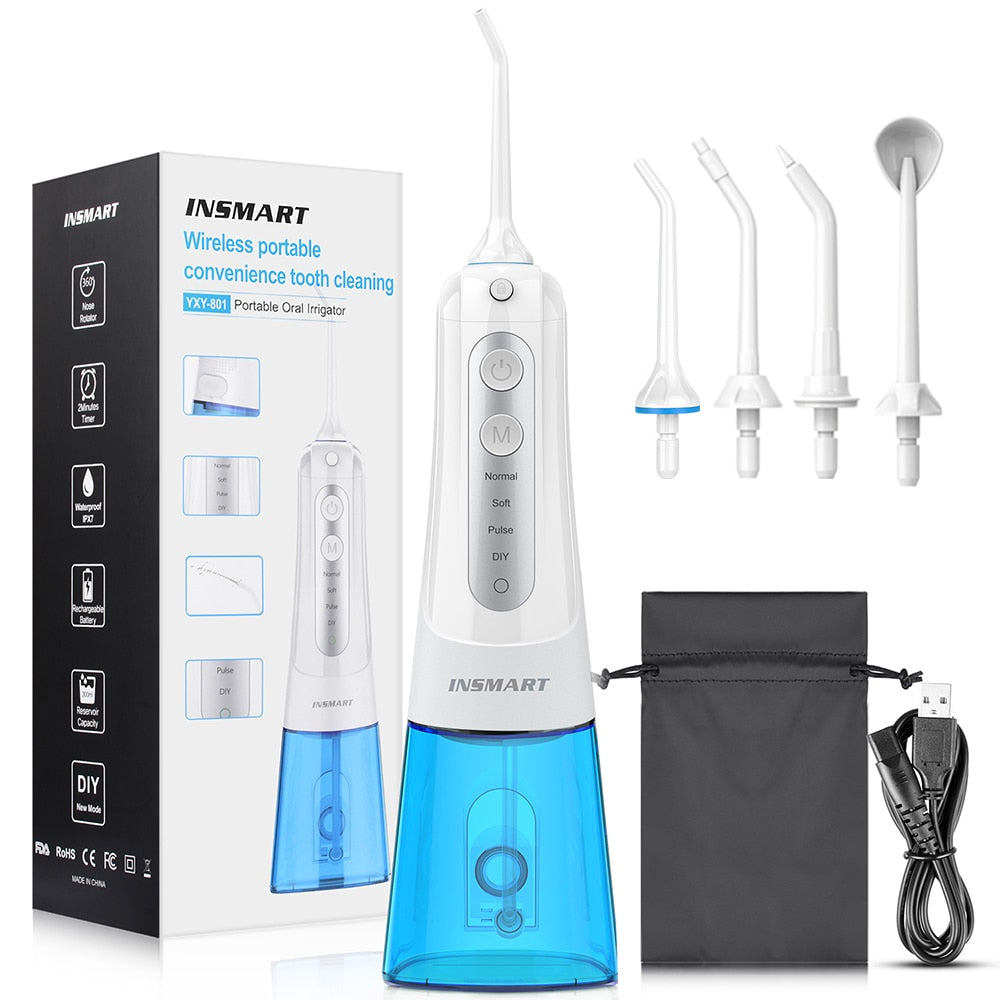 INSMART Oral Irrigator Dental Water Flosser Teeth Whitening Cleaner