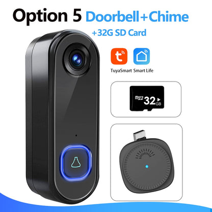 TUYA Video Doorbell WiFi  Wireless Outdoor Waterproof IP65 Alexa Google Home
