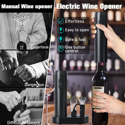 5 In1 Electric Wine Opener USB Rechargeable Corkscrew™️ One-click Button Automatic