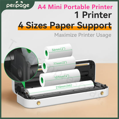 Machines Multi-Function Peripage A4 5 in 1 Thermal Printer Paper A40