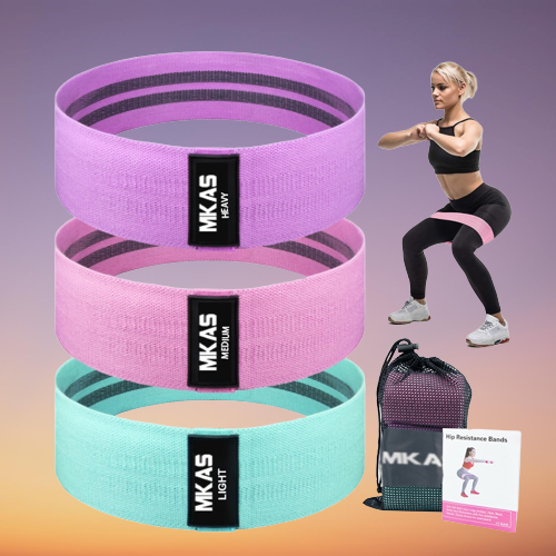 Yoga Resistance Booty Band Home Workout MKAS 3PCS Fitness™️