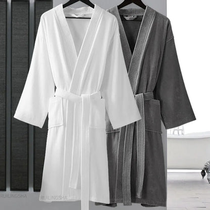 Unisex 100% Cotton Terry Bath Robe™️ Towel Kimono Dressing Gown All Seasons