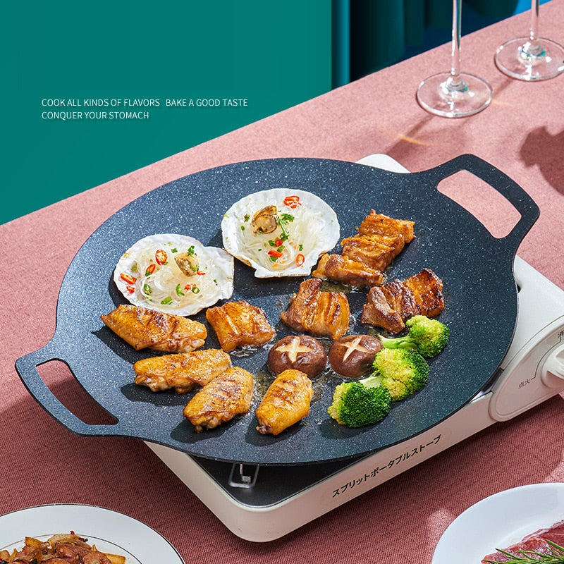 GIANXI Grill Pan™ Korean Round Non-Stick Barbecue Travel Camping™