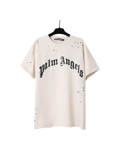 Palm Angels™ Summer Fashion Trend Ink Short-Sleeved T-Shirt Men & Women Cotton