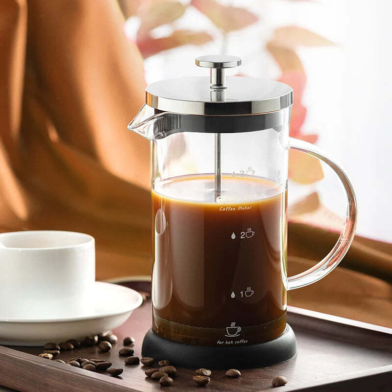 Household Coffee Powder Filter Coffee  Glass Heat Resistant French Press™