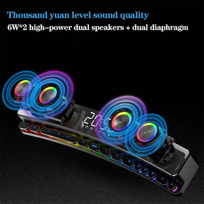 3600mAh BT Wireless GameWave™️ Bluetooth Speaker Soundbar USB 3D Stereo