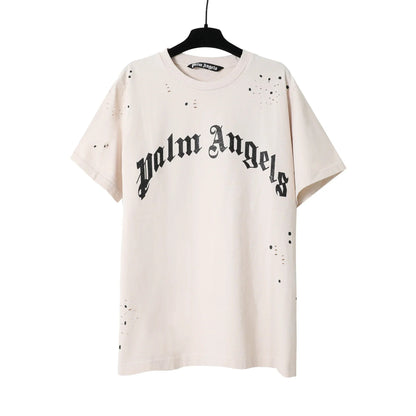 Palm Angels™ Summer Fashion Trend Ink Short-Sleeved T-Shirt Men & Women Cotton