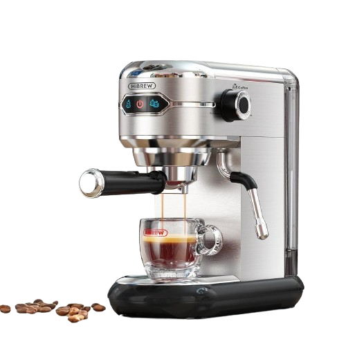 Coffee Maker Cafetera  HiBREW™️ 19 Bar Inox Semi Automatic Super Slim ESE