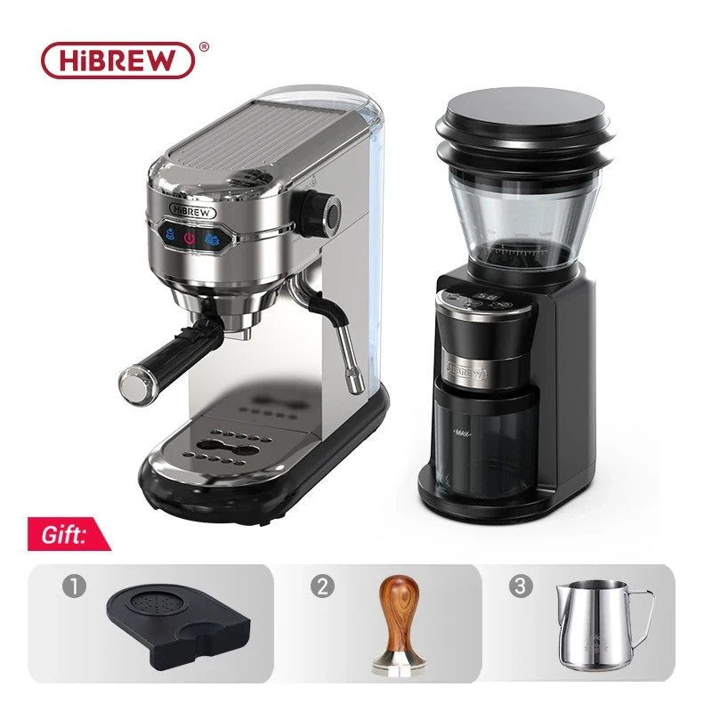 Coffee Maker Cafetera  HiBREW™️ 19 Bar Inox Semi Automatic Super Slim ESE