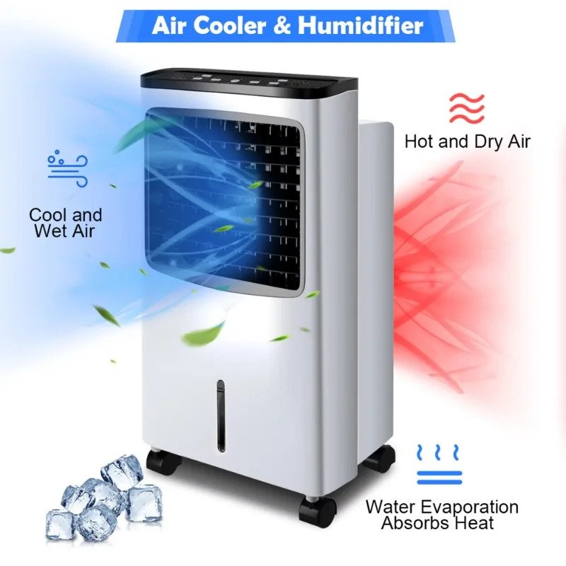 Home Office Evaporative Air Gymax™️ Conditioner Cooler Fan 3 Modes Speeds