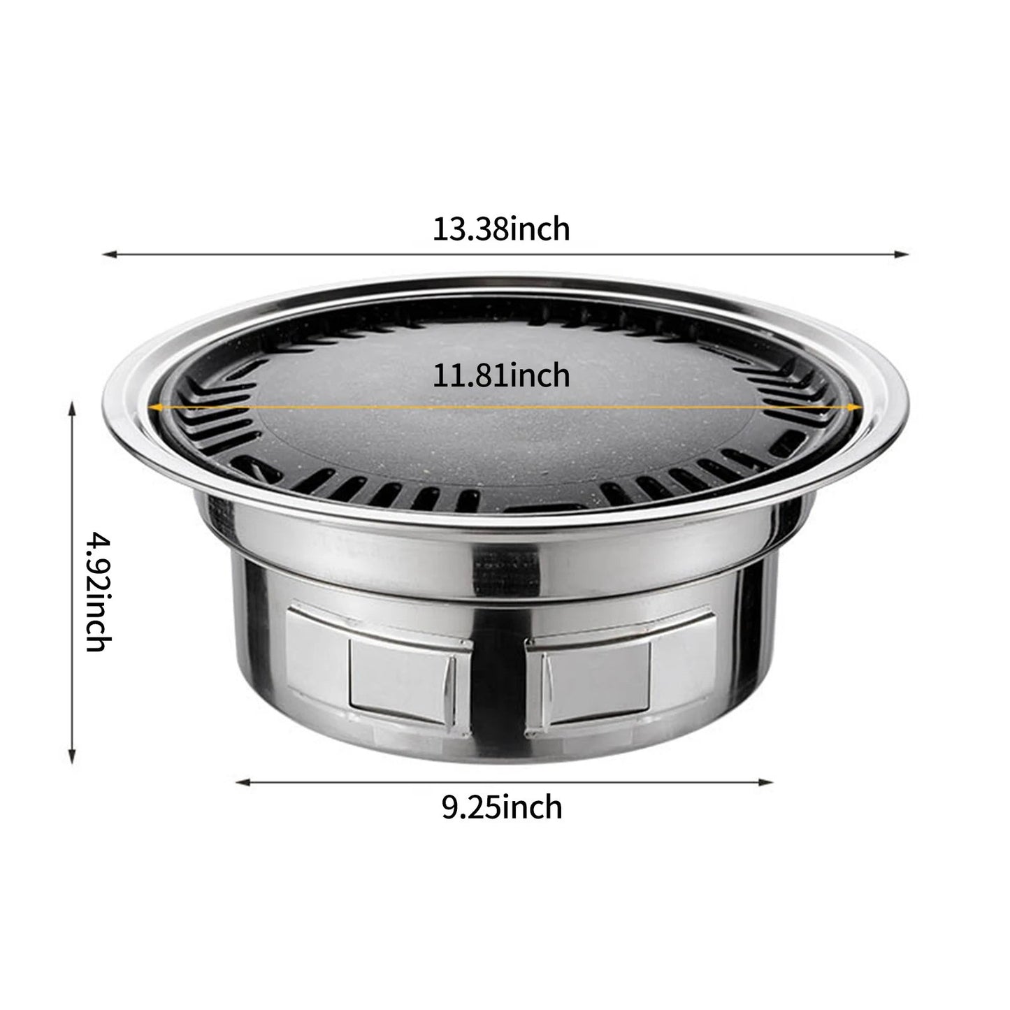 Stainless Steel Barbecue Stove Easy Clean Charcoal Camping Grill Outdoor™