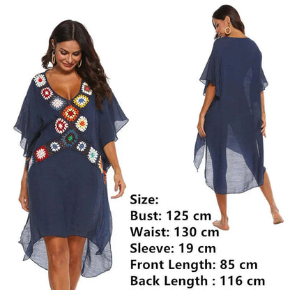 New Women Beach Dress Tunic Cover Up White Outfits Beachwear™