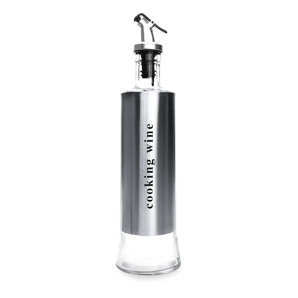 Stainless Steel Oil Bottle No-drip Bottles Sauce Vinegar Gourmet Elegance™