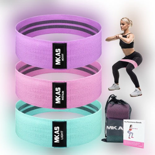 Yoga Resistance Booty Band Home Workout MKAS 3PCS Fitness™️