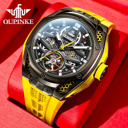 OUPINKE Automatic Mechanical Skeleton Flywheel Sport Men's Watches™