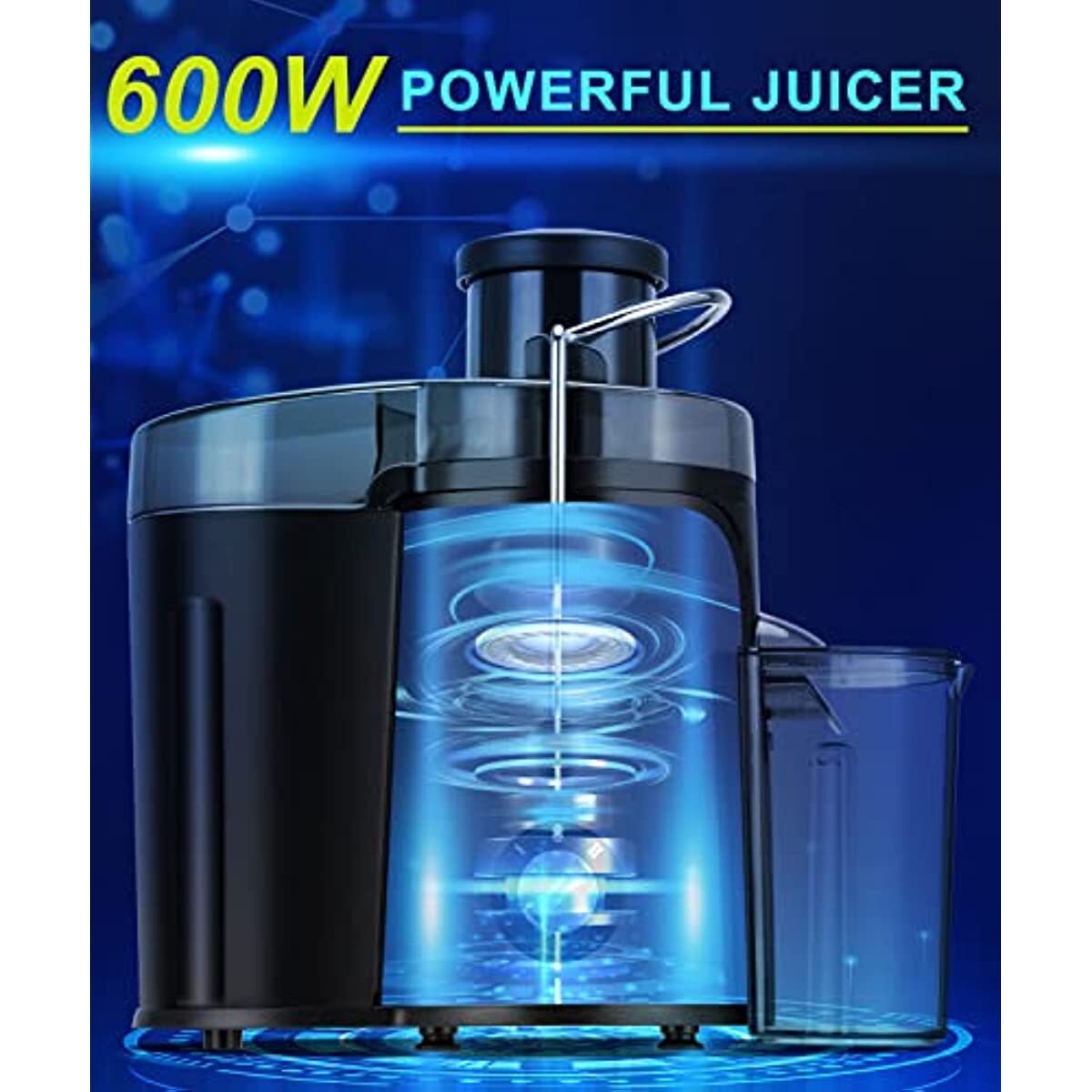 Juicer Machine ZNOAV's™️ 600W Juicer with 3.5” 3 Speeds BPA Free™️