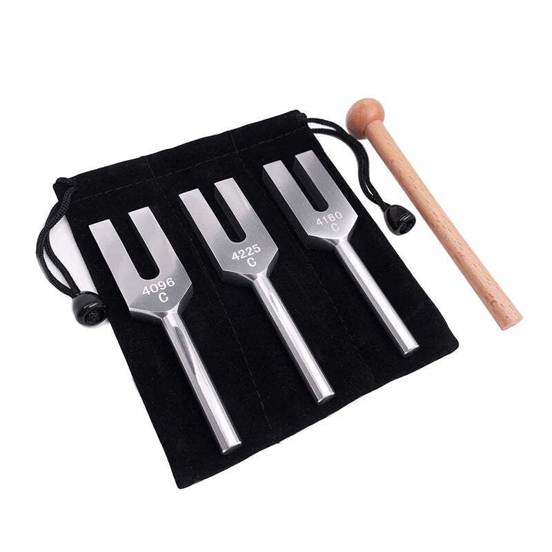 Cloth Bag Aluminum Yoga Change DNA Wooden Hammers Tuning Forks Set™