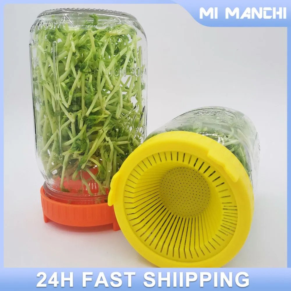 Cover Strainer Mason Cans Lid™️ Sprouting Net Cover Strainer Gardening Seed