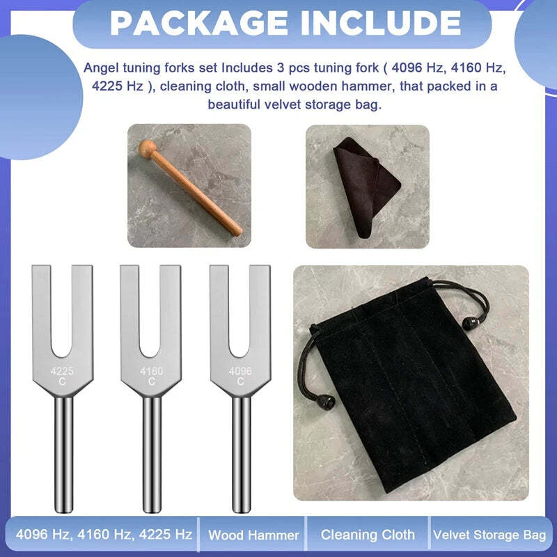 Cloth Bag Aluminum Yoga Change DNA Wooden Hammers Tuning Forks Set™