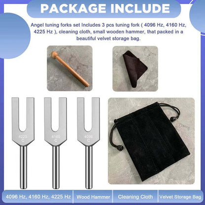 Cloth Bag Aluminum Yoga Change DNA Wooden Hammers Tuning Forks Set™