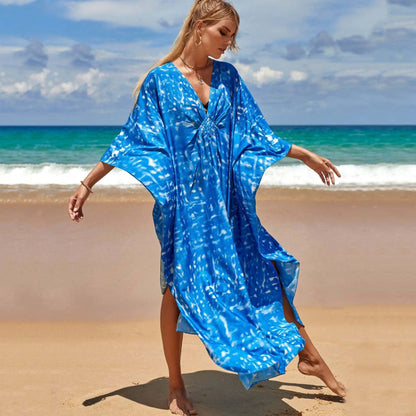 Dresses for Women Wave Neck Swimsuit Cover Up Kaftan Dress™