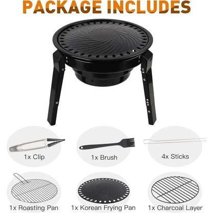 New Portable Charcoal Camping BBQ Grill  Bonfire Home Party™