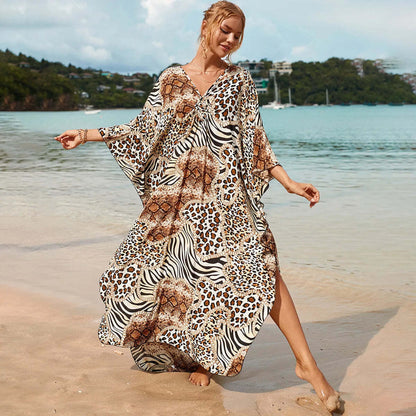 Dresses for Women Wave Neck Swimsuit Cover Up Kaftan Dress™