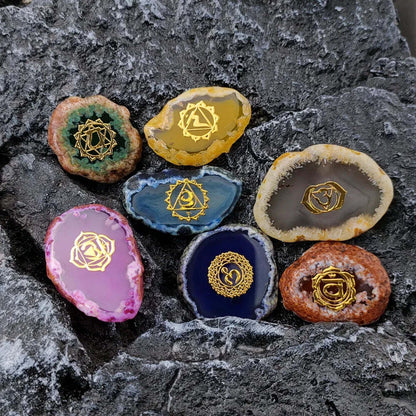 7 Chakra Set Reiki Natural Crystal Healing Energy Balance Colorful Stones™