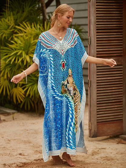 Women's Long Caftans Print Bathing Suit Cover Up Casual Beach™