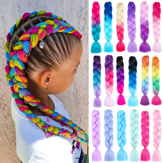 Colorful Hair for Braids Synthetic Braiding Extensions Jumbo ™