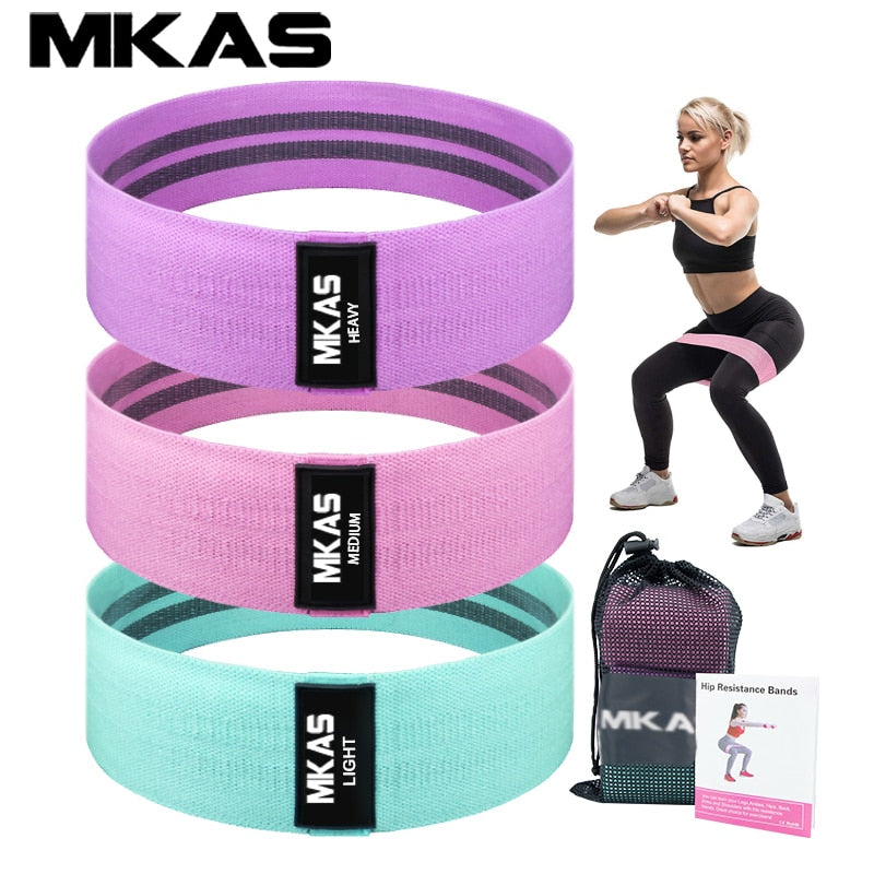 Yoga Resistance Booty Band Home Workout MKAS 3PCS Fitness™️